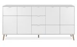 Sideboard Runa in wei� matt Kommode skandinavisch 190 cm