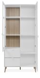 Vitrine Runa in wei� matt Vitrinenschrank skandinavisch 92 x 191 cm