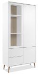Vitrine Runa in wei� matt Vitrinenschrank skandinavisch 92 x 191 cm