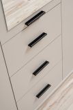 Kleiderschrank Jolly in Kaschmir  Kinder-/Jugendzimmer Dreht�renschrank 3-t�rig mit Spiegel 135 x 190 cm