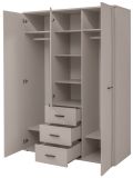 Kleiderschrank Jolly in Kaschmir  Kinder-/Jugendzimmer Dreht�renschrank 3-t�rig mit Spiegel 135 x 190 cm