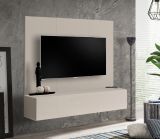 TV-Lowboard Set Option in Kaschmir, Flat-TV Unterschrank h�ngend mit Wandpaneel 160 cm