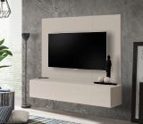 TV-Lowboard Set Option in Kaschmir, Flat-TV Unterschrank h�ngend mit Wandpaneel 160 cm