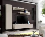 Wohnwand Option in Kaschmir Schrankwand 4-teilig h�ngend mit Push-To-Open, 210 x 170 cm