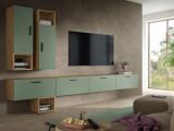 TV-Lowboard Onawa in Gr�n und Artisan Eiche TV Unterteil h�ngend / stehend 176 cm