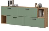 Sideboard Onawa in Gr�n und Artisan Eiche Kommode h�ngend / stehend 176 cm, Soft-Close