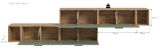 Sideboard Onawa in Gr�n und Artisan Eiche Stauraumschrank 277 cm, Soft-Close