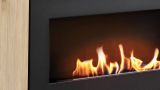 Wohnwand Option in Jackson Eiche Schrankwand 4-teilig h�ngend mit Ethanol Kamin und LED, 260 x 170 cm