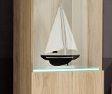 Wohnwand Option in Jackson Eiche Schrankwand 4-teilig h�ngend mit Ethanol Kamin und LED, 260 x 170 cm