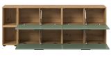 TV-Lowboard Onawa in Gr�n und Artisan Eiche TV-Unterteil h�ngend / stehend 176 cm, Soft-Close