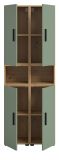 Stauraumschrank Onawa in Gr�n und Artisan Eiche Mehrzweckschrank 65 x 178 cm