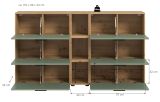 Sideboard Onawa in Gr�n und Artisan Eiche Kommode 176 cm, Soft-Close