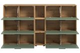 Sideboard Onawa in Gr�n und Artisan Eiche Kommode 176 cm, Soft-Close