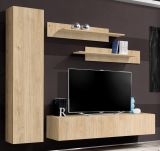 Wohnwand Option in Jackson Eiche Schrankwand 4-teilig h�ngend mit Push-To-Open, 210 x 170 cm