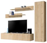 Wohnwand Option in Jackson Eiche Schrankwand 4-teilig h�ngend mit Push-To-Open, 210 x 170 cm