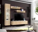Wohnwand Option in Jackson Eiche Schrankwand 4-teilig h�ngend mit Push-To-Open, 210 x 170 cm