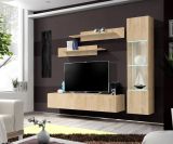 Wohnwand Option in Jackson Eiche Schrankwand 4-teilig h�ngend mit Push-To-Open, 210 x 170 cm