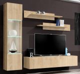 Wohnwand Option in Jackson Eiche Schrankwand 4-teilig h�ngend mit Push-To-Open, 210 x 170 cm