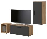 TV-Lowboard Onawa in Grau und Artisan Eiche TV Unterteil h�ngend / stehend 176 cm