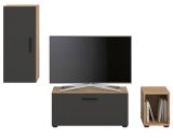 TV-Lowboard Onawa in Grau und Artisan Eiche TV Unterteil h�ngend / stehend 176 cm