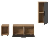 TV-Lowboard Onawa in Grau und Artisan Eiche TV Unterteil h�ngend / stehend 176 cm