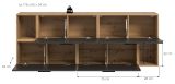 Sideboard Onawa in Grau und Artisan Eiche Kommode h�ngend / stehend 176 cm, Soft-Close