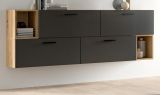 Sideboard Onawa in Grau und Artisan Eiche Kommode h�ngend / stehend 176 cm, Soft-Close