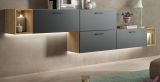 Sideboard Onawa in Grau und Artisan Eiche Stauraumschrank 277 cm, Soft-Close