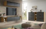 Sideboard Onawa in Grau und Artisan Eiche Stauraumschrank 277 cm, Soft-Close