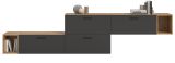 Sideboard Onawa in Grau und Artisan Eiche Stauraumschrank 277 cm, Soft-Close