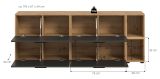 TV-Lowboard Onawa in Grau und Artisan Eiche TV-Unterteil h�ngend / stehend 176 cm, Soft-Close