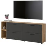 TV-Lowboard Onawa in Grau und Artisan Eiche TV-Unterteil h�ngend / stehend 176 cm, Soft-Close