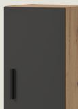 Wohnwand Onawa in Grau und Artisan Eiche Wohnkombination h�ngend / stehend 300 x 178 cm