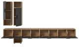 Wohnwand Onawa in Grau und Artisan Eiche Wohnkombination h�ngend / stehend 300 x 178 cm