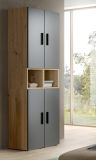 Stauraumschrank Onawa in Grau und Artisan Eiche Mehrzweckschrank 65 x 178 cm