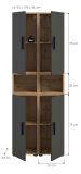 Stauraumschrank Onawa in Grau und Artisan Eiche Mehrzweckschrank 65 x 178 cm