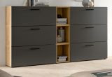 Sideboard Onawa in Grau und Artisan Eiche Kommode 176 cm, Soft-Close
