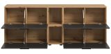TV-Lowboard Onawa in Grau und Artisan Eiche TV-Unterteil h�ngend / stehend 176 cm, Soft-Close
