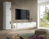 Wohnwand Onawa in wei� Wohnkombination h�ngend / stehend 249 x 184 cm