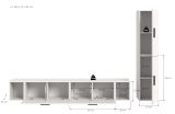 Wohnwand Onawa in wei� Wohnkombination h�ngend / stehend 249 x 184 cm