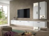 Wohnwand Onawa in wei� Wohnkombination h�ngend / stehend 249 x 184 cm