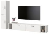Wohnwand Onawa in wei� Wohnkombination h�ngend / stehend 249 x 184 cm