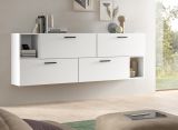 Sideboard Onawa in wei� Kommode h�ngend / stehend 176 cm, Soft-Close