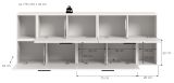 Sideboard Onawa in wei� Kommode h�ngend / stehend 176 cm, Soft-Close