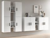 Wohnwand Onawa in wei� Wohnkombination h�ngend / stehend 259 x 184 cm