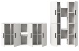 Wohnwand Onawa in wei� Wohnkombination h�ngend / stehend 259 x 184 cm