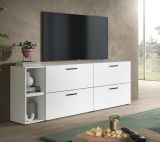 TV-Lowboard Onawa in wei� TV-Unterteil h�ngend / stehend 176 cm, Soft-Close