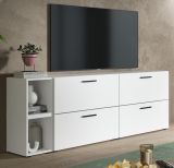 TV-Lowboard Onawa in wei� TV-Unterteil h�ngend / stehend 176 cm, Soft-Close