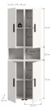 Stauraumschrank Onawa in wei� Mehrzweckschrank 65 x 178 cm