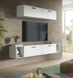 Wohnwand Onawa in wei� Wohnkombination 202 x 184 cm, Soft-Close